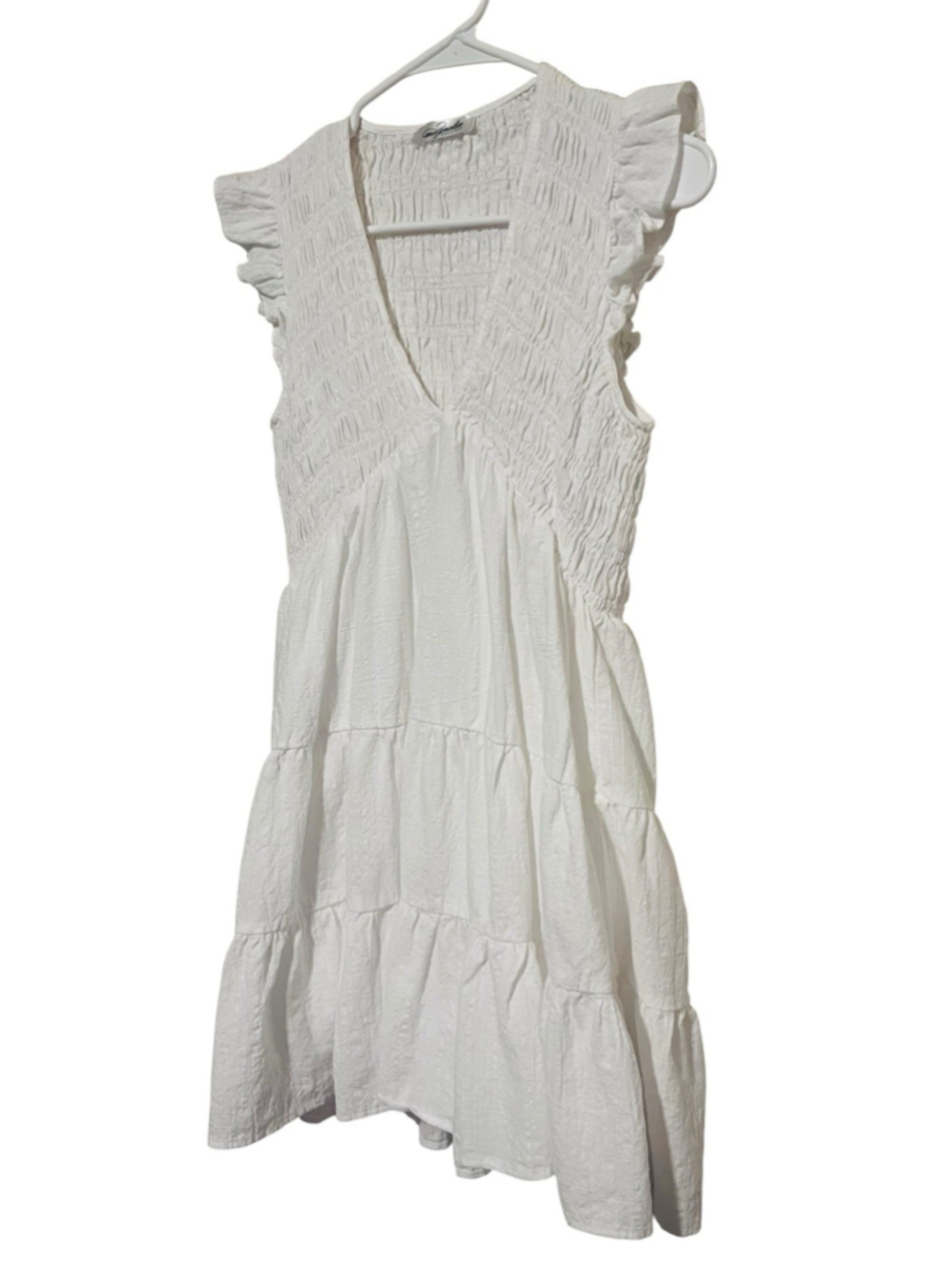 Magnolia Boutique White Dress Women’s Large Boho Beach Classic Cottagecore NWOT - Picture 2 of 6
